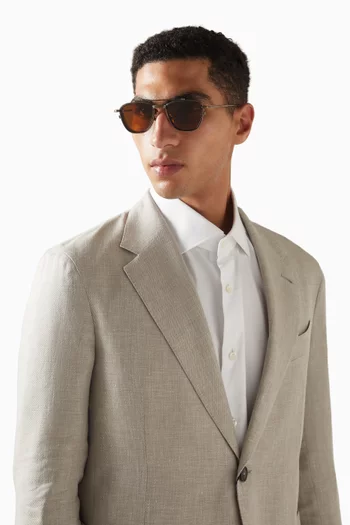 Ayrton Senna Sunglasses in Gold-tone Metal