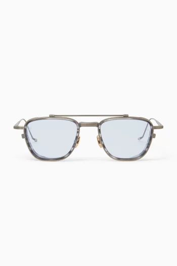 Ayrton Senna Sunglasses in Silver-tone Metal