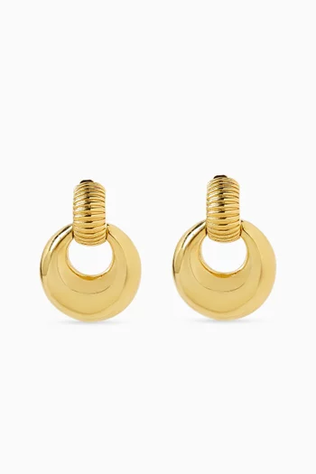 1980s Door Knocker Clip-on Earrings