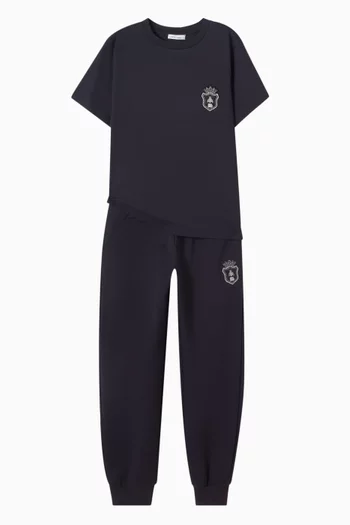 Crest Logo Sweatpants in Cotton