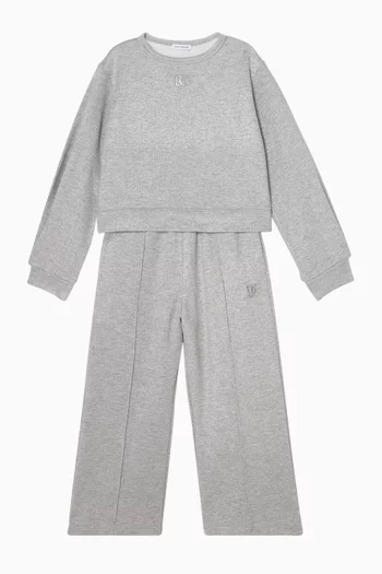 Embroidered Logo Sweatshirt in Cotton