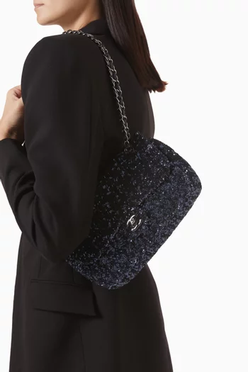 2010s Sequin Single Flap Shoulder Bag