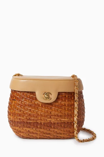 90s Basket Crossbody Bag in Leather