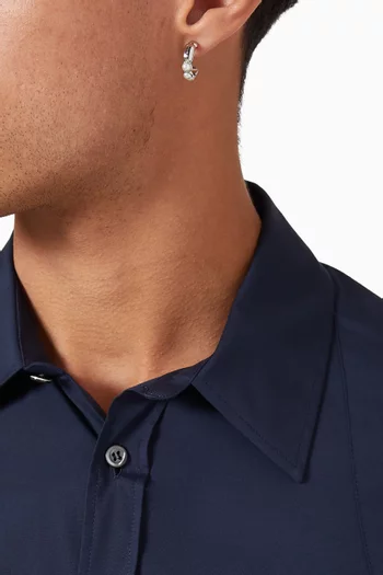 قرط منفرد بلؤلؤ وحلية جمجمة نحاس