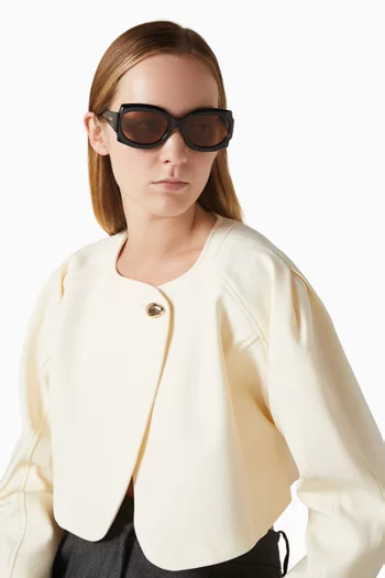 Loveliness Round Sunglasses in Polymer