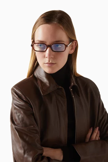 نظارة بيلفرير بإطار مستطيل بوليمر