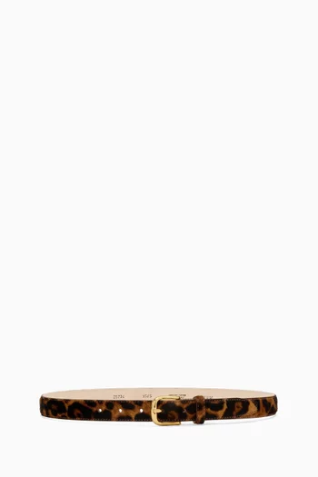 No. 14 Belt in Leopard-print Pony Hair