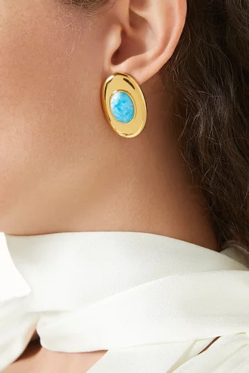 Marisol Stud Earrings in 24kt Gold-plated Brass