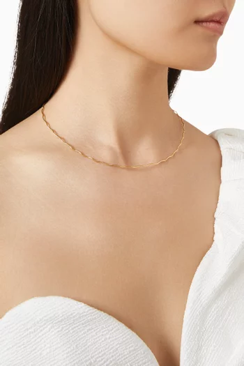 Wave Necklace in 18kt Gold-plated Sterling Silver