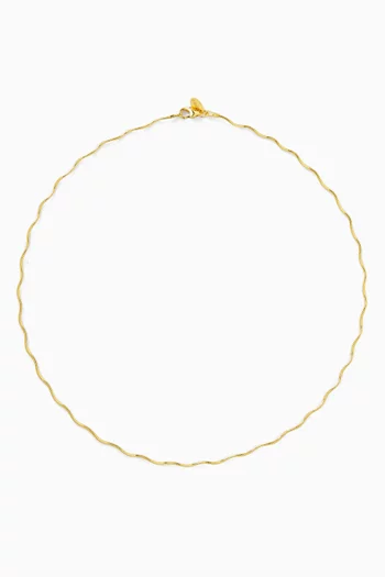 Wave Necklace in 18kt Gold-plated Sterling Silver