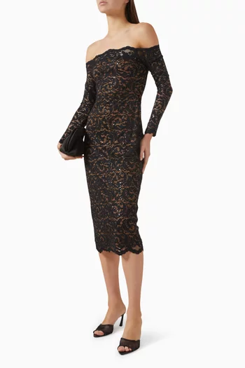 Lindsay Off-shoulder Dress in Lace