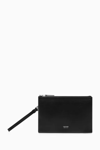 Pouch in Grained Leather