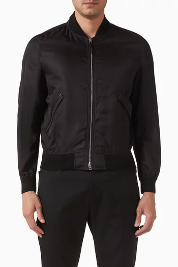 Bomber Jacket in Technical Silk-poplin