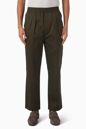 Bengal Stripe Lounge Pants in Cotton & Silk