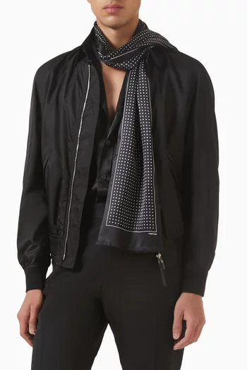 وشاح بنقشة منقطة حرير توت