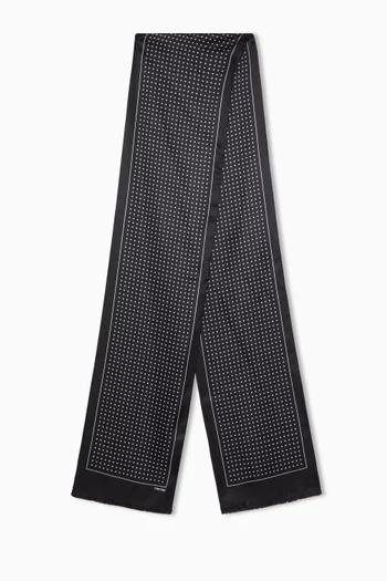 وشاح بنقشة منقطة حرير توت