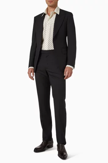 Paisley Print Fluid Fit Shirt in Crepe de Chine