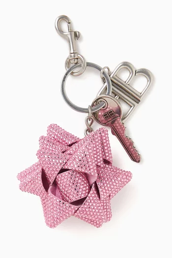 Gifting Bow Key Charm in Leather