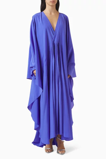 Plisse Kaftan in Silk-crepe