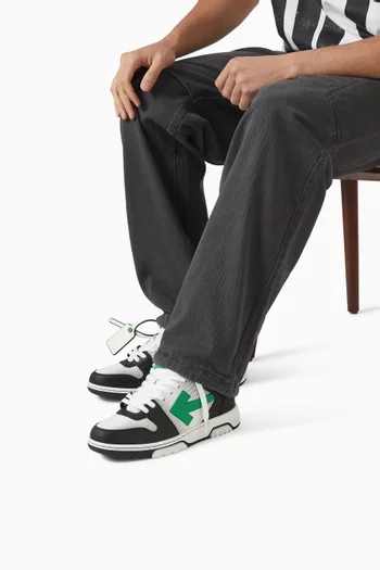 Out Of Office Sneakers in Calf Leather & Mesh