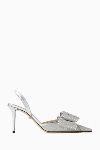 Le Cadeau 85 Slingback Pumps in Crystal Mesh