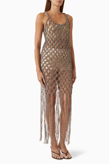 فستان مانويلا بتصميم كروشيه قطن