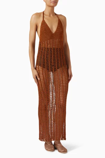 فستان آنا بتصميم كروشيه ستان فيسكوز