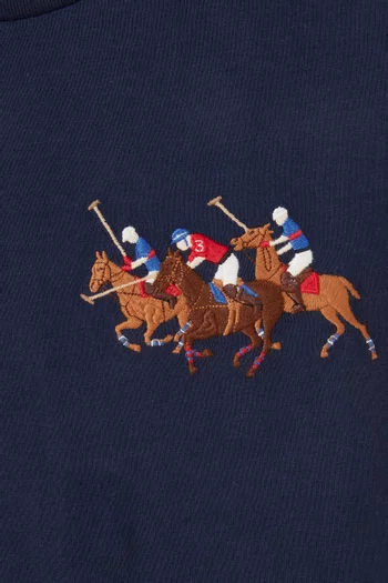 تي شيرت بطبعة قطن