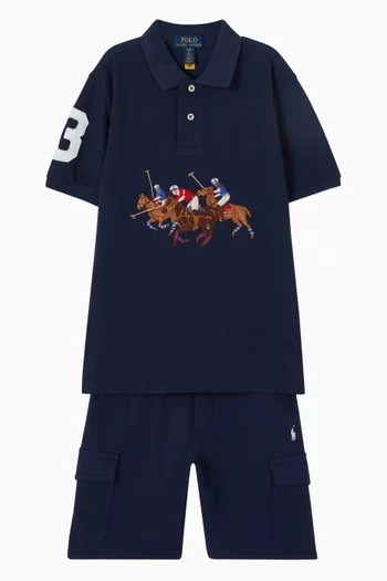 Graphic Polo T-shirt in Knit