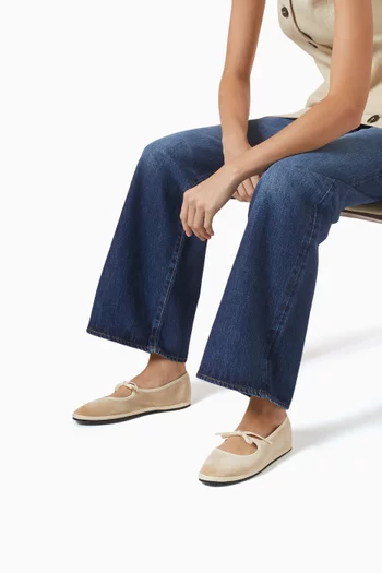 Brigitte Ballet Flats in Velvet