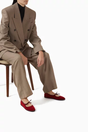 Brigitte Ballet Flats in Velvet