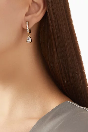 Paldo Mini Pavé Hoop Earrings in 18kt Gold-plated Metal