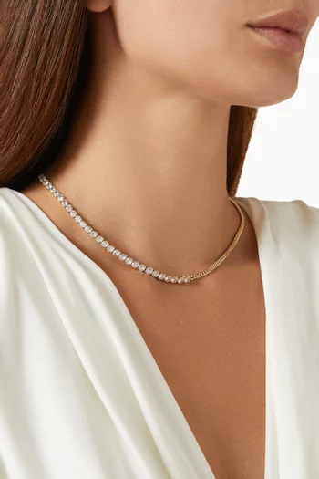 سوار لوف مرصع بالكريستال معدن مطلي ذهب عيار 18‏