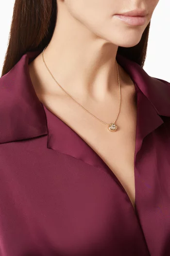 Carli Flower Crystal Necklace in 18kt Gold-plated Metal