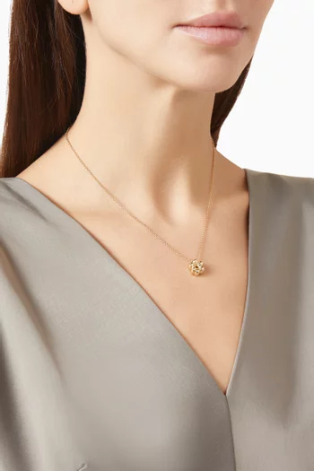 Lulo Flower Necklace in 18kt Gold-plated Metal