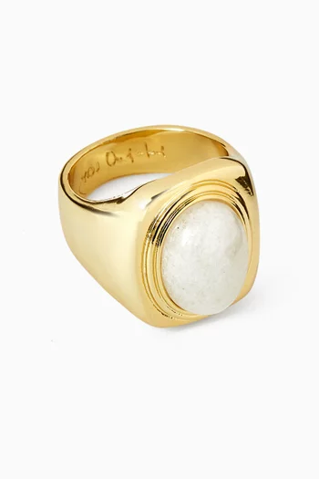 Paelo Moonstone Cocktail Ring in 18kt Gold-plated Metal