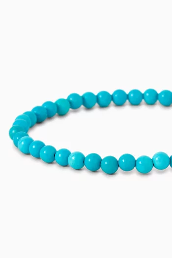 Turquoise Beaded Bracelet in Sterling Silver