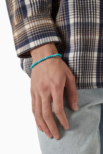 Turquoise Beaded Bracelet in Sterling Silver