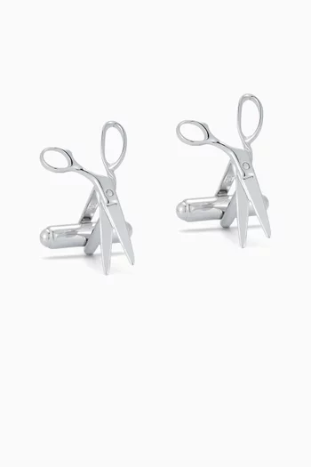 Scissor Cufflinks in Sterling Silver