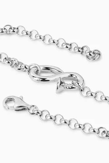 Bent Nail Chain Bracelet in Sterling Silver
