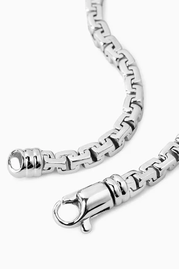 Box Chain Bracelet in Sterling Silver