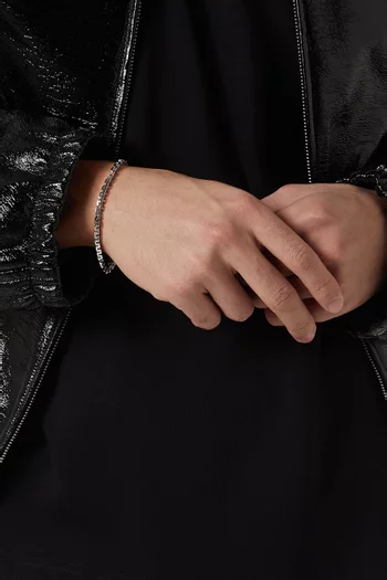 Box Chain Bracelet in Sterling Silver