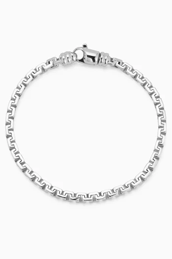 Box Chain Bracelet in Sterling Silver