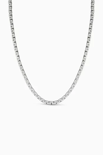 Box Chain Necklace in Sterling Silver