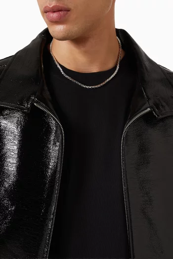 Box Chain Necklace in Sterling Silver