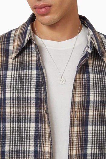 Stallion Coin Necklace in Sterling Silver