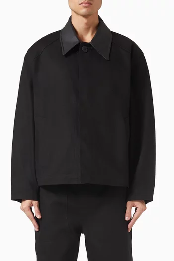 جاكيت دوفر بارن قنب بياقة جلد قنب