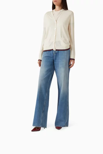 حذاء كلاسيك بحلية لجام الحصان وكعب 85 مم جلد بنقشة حرفي GG