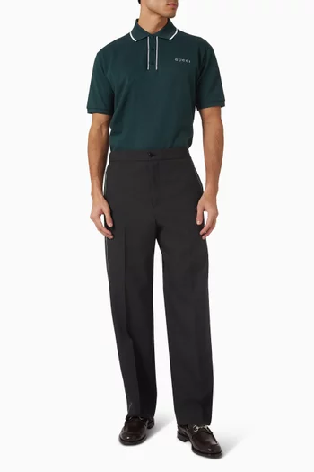 تي شيرت بولو مطرز قطن بيكيه