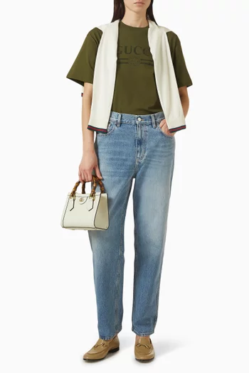 تي شيرت بشعار الماركة قطن جيرسيه للجنسين